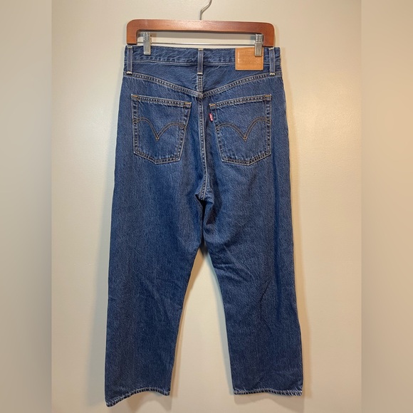 Levi's Women's Ribcage Straight Ankle Leg Blue Jeans Size 30 - Picture 4 of 6